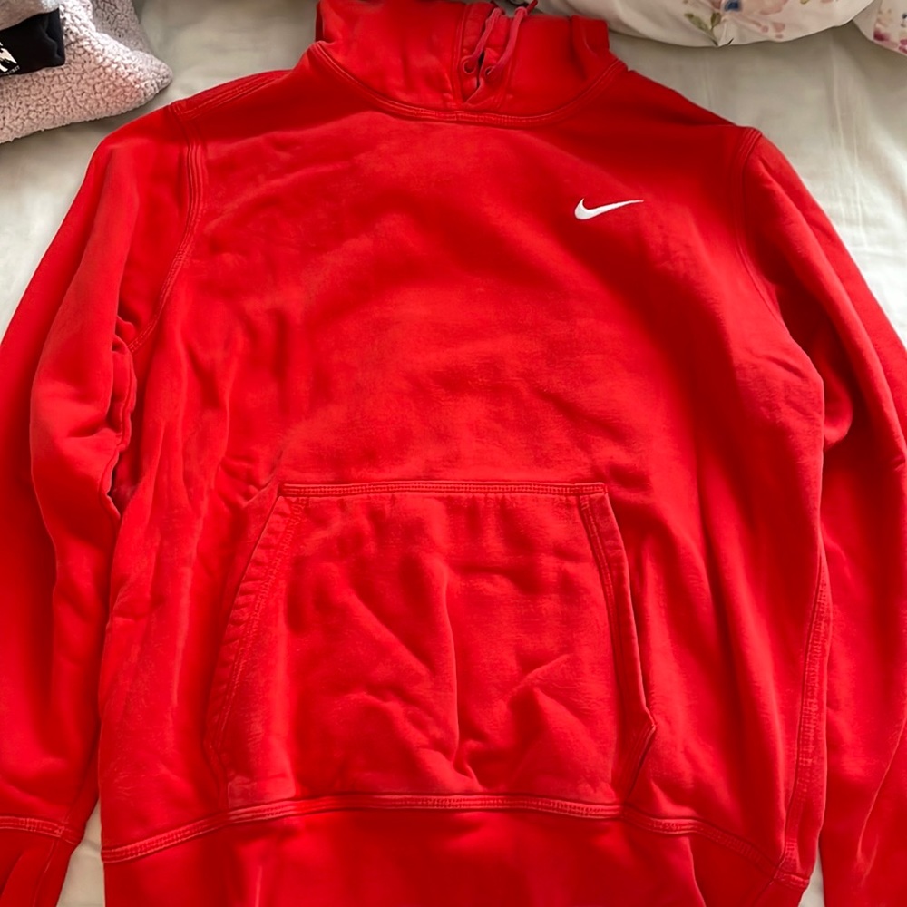 Red Nike hoodie